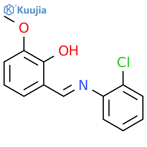 2-{(E)-(2-Chlorophenyl)iminomethyl}-6-methoxyphenol structure