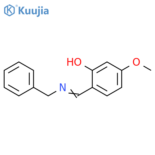 Phenol, 5-methoxy-2-[[(phenylmethyl)imino]methyl]- structure