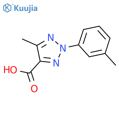 5-methyl-2-(3-methylphenyl)triazole-4-carboxylic acid structure