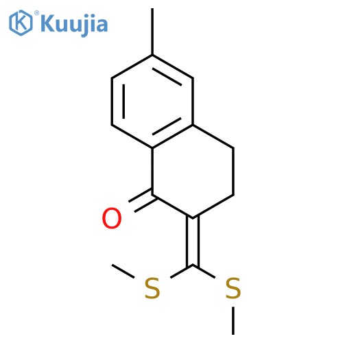 1(2H)-Naphthalenone, 2-[bis(methylthio)methylene]-3,4-dihydro-6-methyl- structure