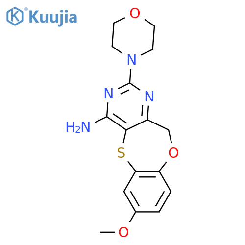 11H-[1,5]Benzoxathiepino[3,4-d]pyrimidin-4-amine, 7-methoxy-2-(4-morpholinyl)- structure