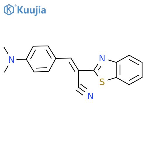 (2E)-2-(1,3-benzothiazol-2-yl)-3-[4-(dimethylamino)phenyl]prop-2-enenitrile structure