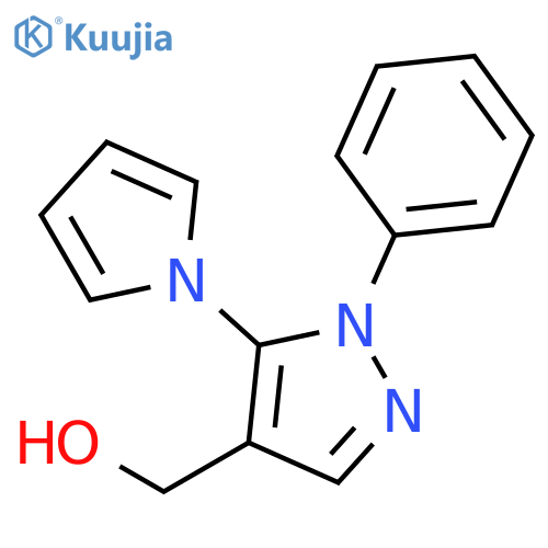 (1-phenyl-5-pyrrol-1-ylpyrazol-4-yl)methanol structure