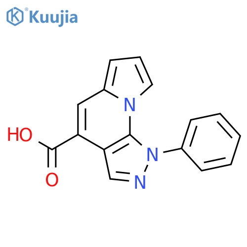 1H-Pyrazolo[3,4-e]indolizine-4-carboxylicacid, 1-phenyl- structure