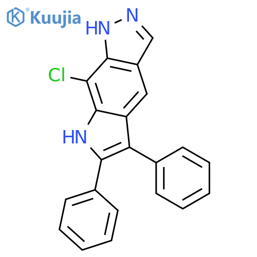 Pyrrolo[3,2-f]indazole, 8-chloro-1,7-dihydro-5,6-diphenyl- structure