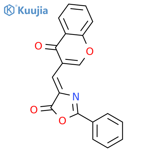5(4H)-Oxazolone, 4-[(4-oxo-4H-1-benzopyran-3-yl)methylene]-2-phenyl-, (Z)- structure