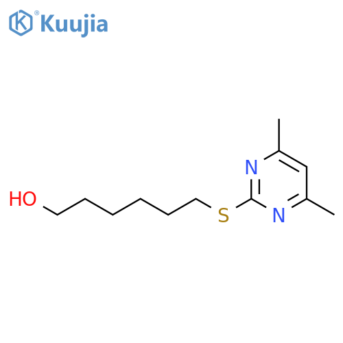 1-Hexanol, 6-[(4,6-dimethyl-2-pyrimidinyl)thio]- structure