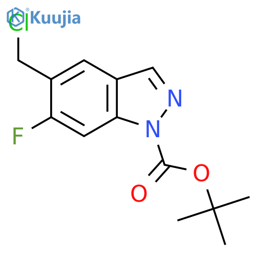 Tert-butyl 5-(chloromethyl)-6-fluoro-1H-indazole-1-carboxylate structure