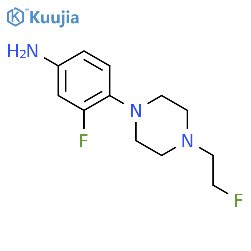 3-fluoro-4-[4-(2-fluoroethyl)-1-piperazinyl]-Benzenamine structure