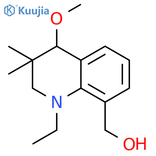 8-Quinolinemethanol, 1-ethyl-1,2,3,4-tetrahydro-4-methoxy-3,3-dimethyl- structure