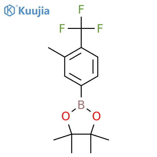 4,4,5,5-tetramethyl-2-3-methyl-4-(trifluoromethyl)phenyl-1,3,2-dioxaborolane structure