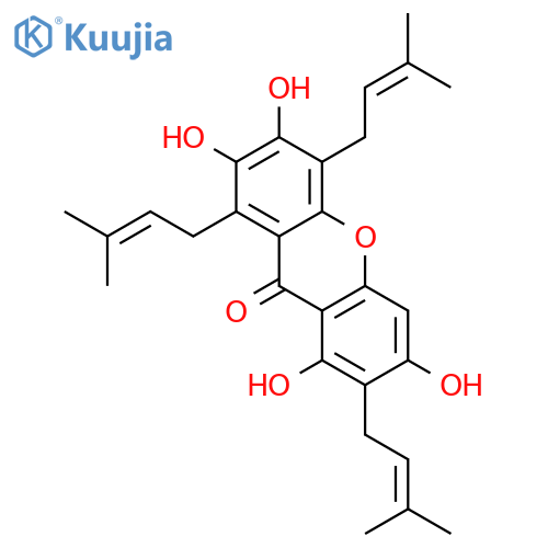 9H-Xanthen-9-one,2,3,6,8-tetrahydroxy-1,4,7-tris(3-methyl-2-buten-1-yl)- structure