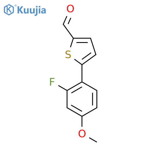 5-(2-fluoro-4-methoxyphenyl)thiophene-2-carbaldehyde structure