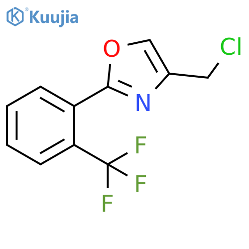 4-(chloromethyl)-2-2-(trifluoromethyl)phenyl-1,3-oxazole structure