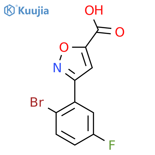 3-(2-Bromo-5-fluorophenyl)-1,2-oxazole-5-carboxylic acid structure