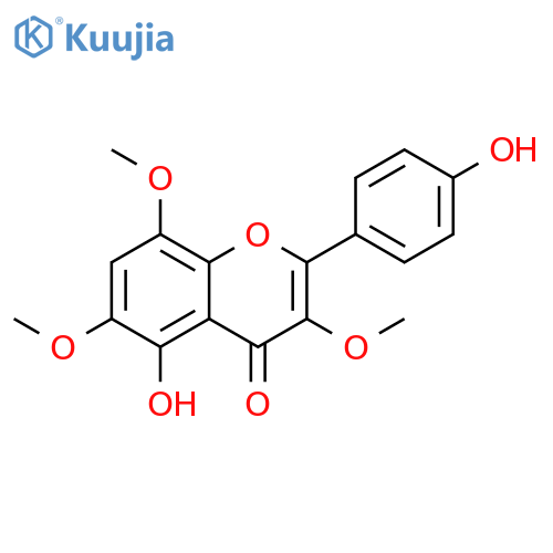 4H-1-Benzopyran-4-one,5-hydroxy-2-(4-hydroxyphenyl)-3,6,8-trimethoxy- structure