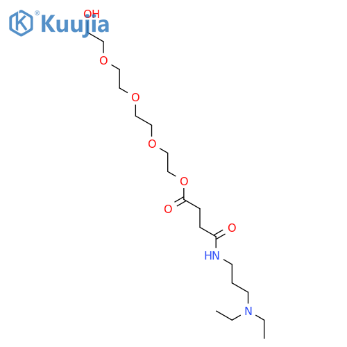Butanoic acid, 4-[[3-(diethylamino)propyl]amino]-4-oxo-, 2-[2-[2-(2-hydroxyethoxy)ethoxy]ethoxy]ethyl ester structure