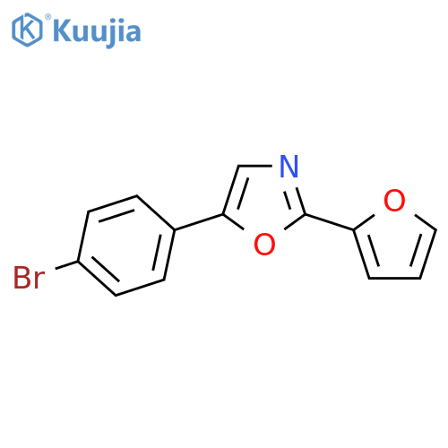 Oxazole, 5-(4-bromophenyl)-2-(2-furanyl)- structure