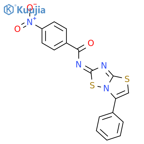 Benzamide, 4-nitro-N-(6-phenyl-2H-thiazolo[3,2-b][1,2,4]thiadiazol-2-ylidene)- structure