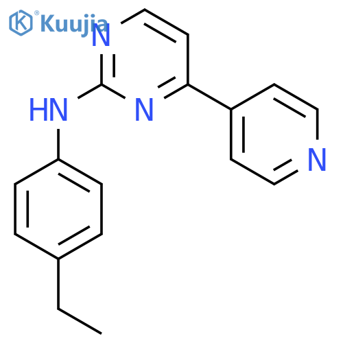 2-Pyrimidinamine, N-(4-ethylphenyl)-4-(4-pyridinyl)- structure