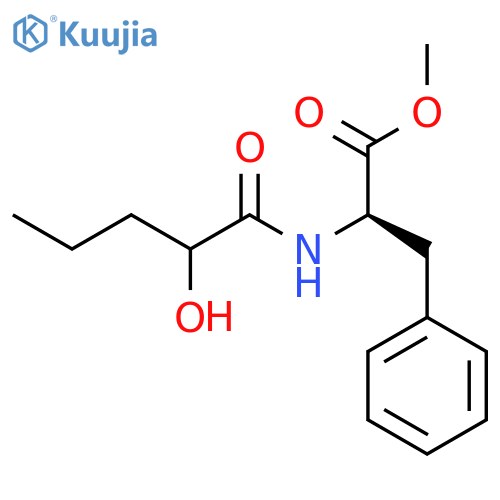 L-Phenylalanine, N-(2-hydroxy-1-oxopentyl)-, methyl ester, (R)- structure