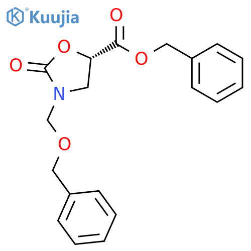 5-Oxazolidinecarboxylic acid, 2-oxo-3-[(phenylmethoxy)methyl]-, phenylmethyl ester, (S)- structure