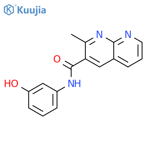 1,8-Naphthyridine-3-carboxamide, N-(3-hydroxyphenyl)-2-methyl- structure