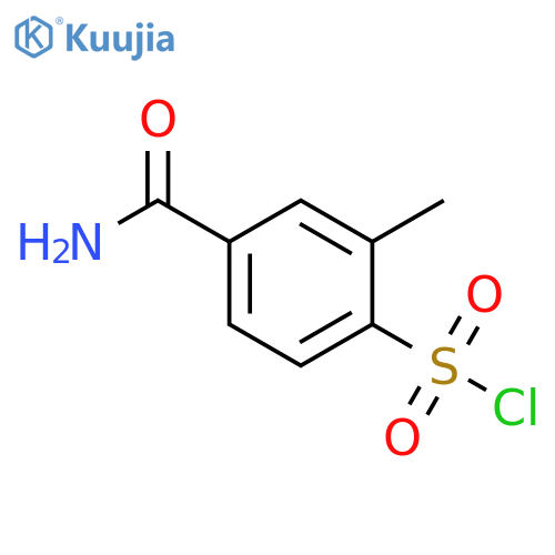 4-CARBAMOYL-2-METHYLBENZENE-1-SULFONYL CHLORIDE structure