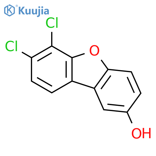 2-Dibenzofuranol, 6,7-dichloro- structure