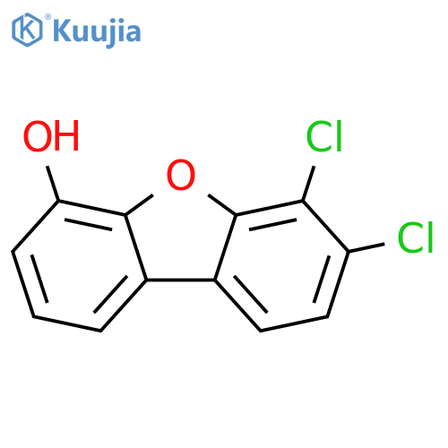 4-Dibenzofuranol, 6,7-dichloro- structure