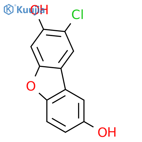 2,7-Dibenzofurandiol, 8-chloro- structure