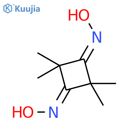 N-3-(hydroxyimino)-2,2,4,4-tetramethylcyclobutylidenehydroxylamine structure