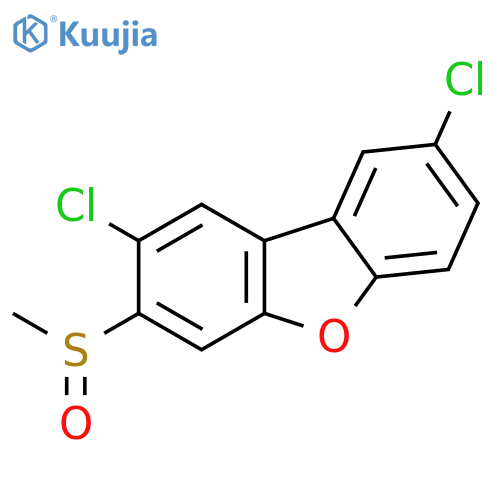 Dibenzofuran, 2,8-dichloro-3-(methylsulfinyl)- structure