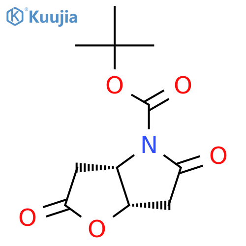 4H-Furo[3,2-b]pyrrole-4-carboxylic acid, hexahydro-2,5-dioxo-, 1,1-dimethylethyl ester, (3aS-cis)- structure