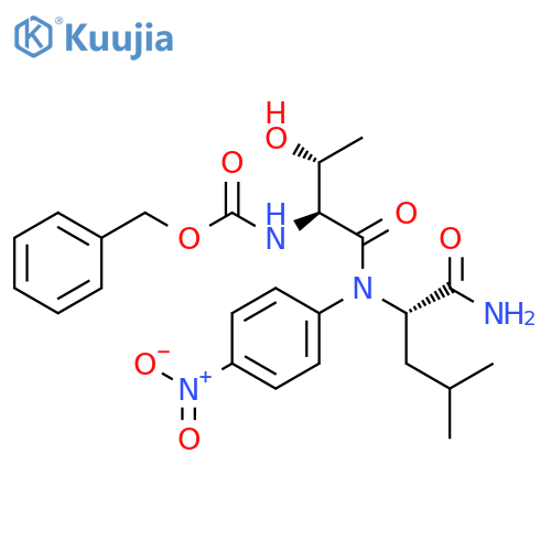 L-Leucinamide,N-[(phenylmethoxy)carbonyl]-L-threonyl-N-(4-nitrophenyl)- structure