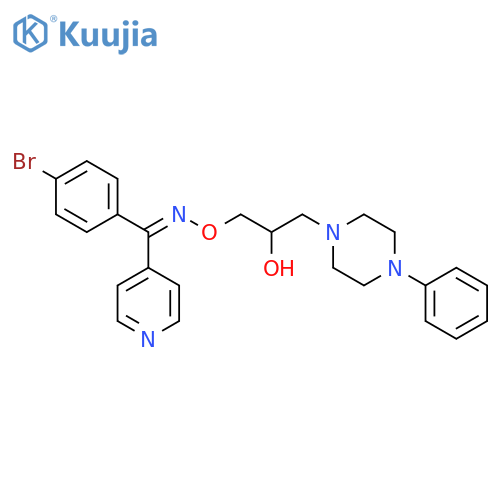 Methanone, (4-bromophenyl)-4-pyridinyl-, O-[2-hydroxy-3-(4-phenyl-1-piperazinyl)propyl]oxime, (Z)- structure
