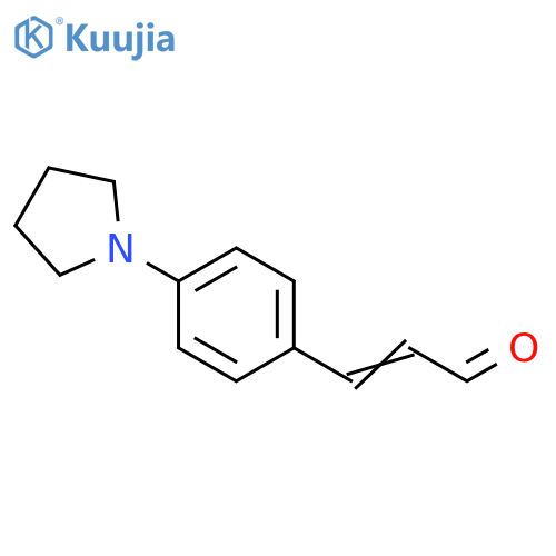 3-4-(pyrrolidin-1-yl)phenylprop-2-enal structure