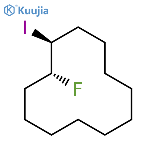 Cyclododecane, 1-fluoro-2-iodo-, (1R*,2S*)- structure