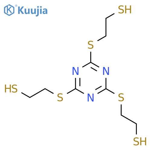 2-[[4,6-bis(2-sulfanylethylsulfanyl)-1,3,5-triazin-2-yl]sulfanyl]ethanethiol structure