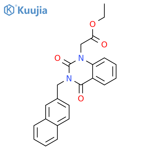 1(2H)-Quinazolineacetic acid, 3,4-dihydro-3-(2-naphthalenylmethyl)-2,4-dioxo-, ethyl ester structure
