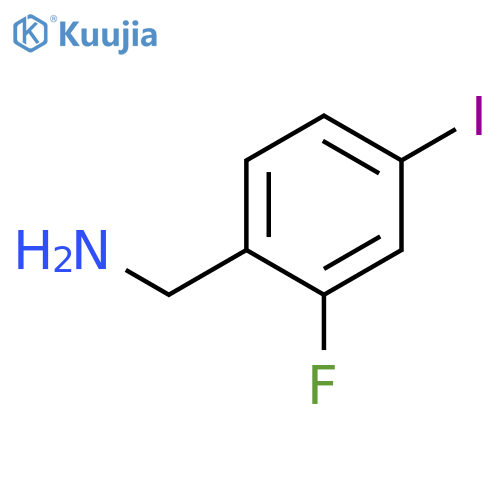 Benzenemethanamine, 2-fluoro-4-iodo- structure