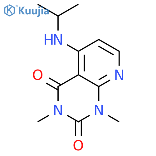 Pyrido[2,3-d]pyrimidine-2,4(1H,3H)-dione,1,3-dimethyl-5-[(1-methylethyl)amino]- structure