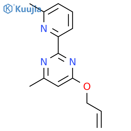 Pyrimidine, 4-methyl-2-(6-methyl-2-pyridinyl)-6-(2-propenyloxy)- structure