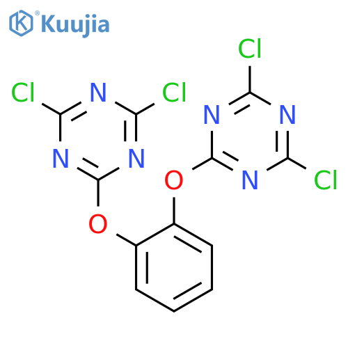 1,3,5-Triazine, 2,2'-[1,2-phenylenebis(oxy)]bis[4,6-dichloro- structure