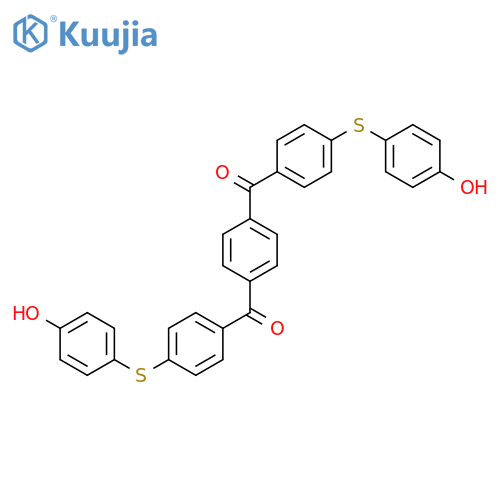 [4-[4-(4-hydroxyphenyl)sulfanylbenzoyl]phenyl]-[4-(4-hydroxyphenyl)sulfanylphenyl]methanone structure