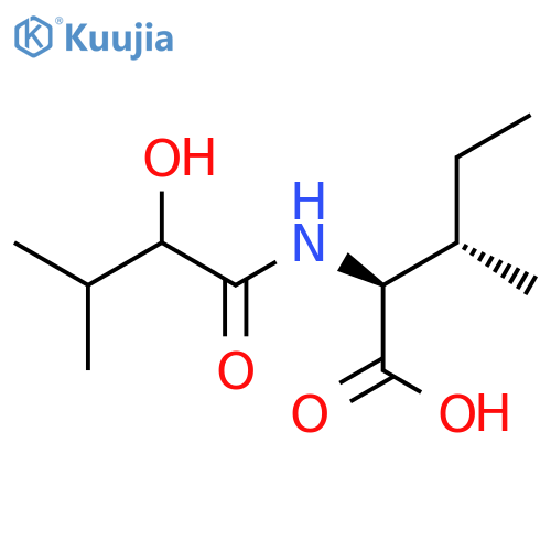 L-Isoleucine, N-(2-hydroxy-3-methyl-1-oxobutyl)-, (S)- structure