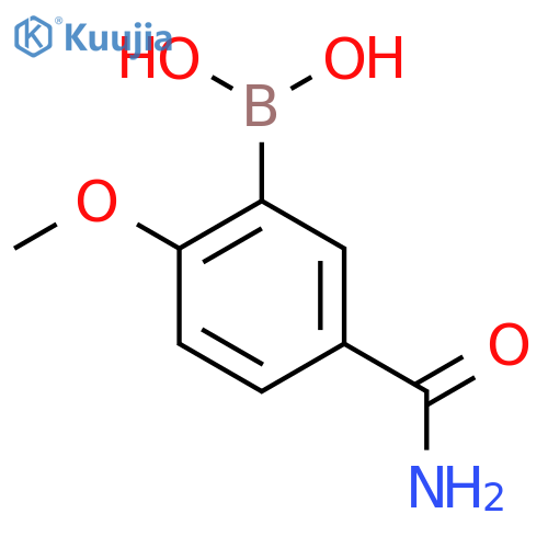 5-(Aminocarbonyl)-2-methoxyphenylboronic acid structure