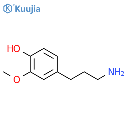 4-(3-aminopropyl)-2-methoxyphenol structure