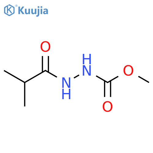 Hydrazinecarboxylic acid, 2-(2-methyl-1-oxopropyl)-, methyl ester structure