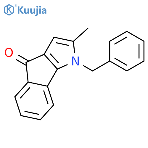 Indeno[1,2-b]pyrrol-4(1H)-one, 2-methyl-1-(phenylmethyl)- structure